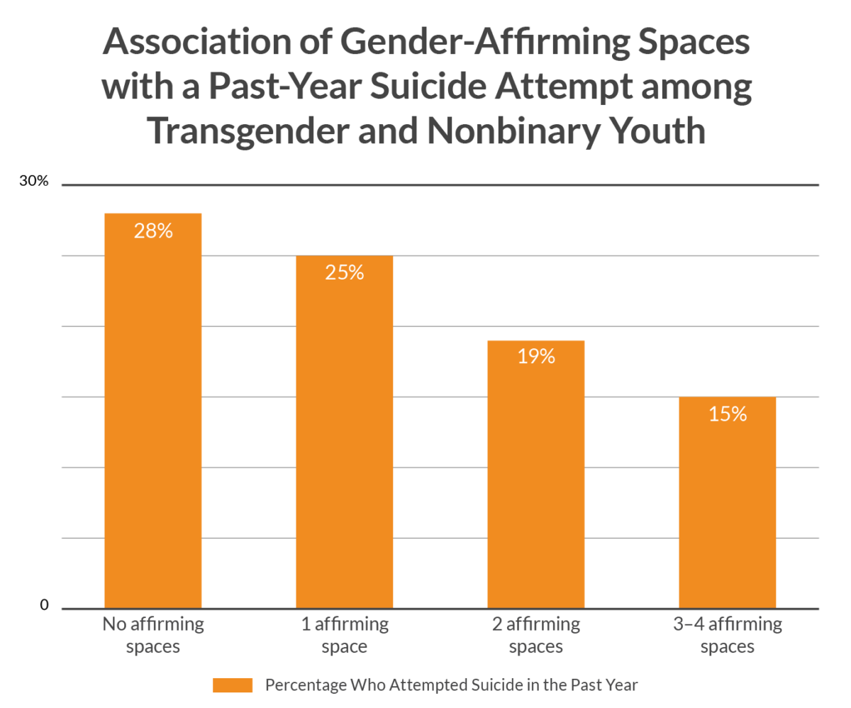 Suicide Attempts vs Affirming Space Data