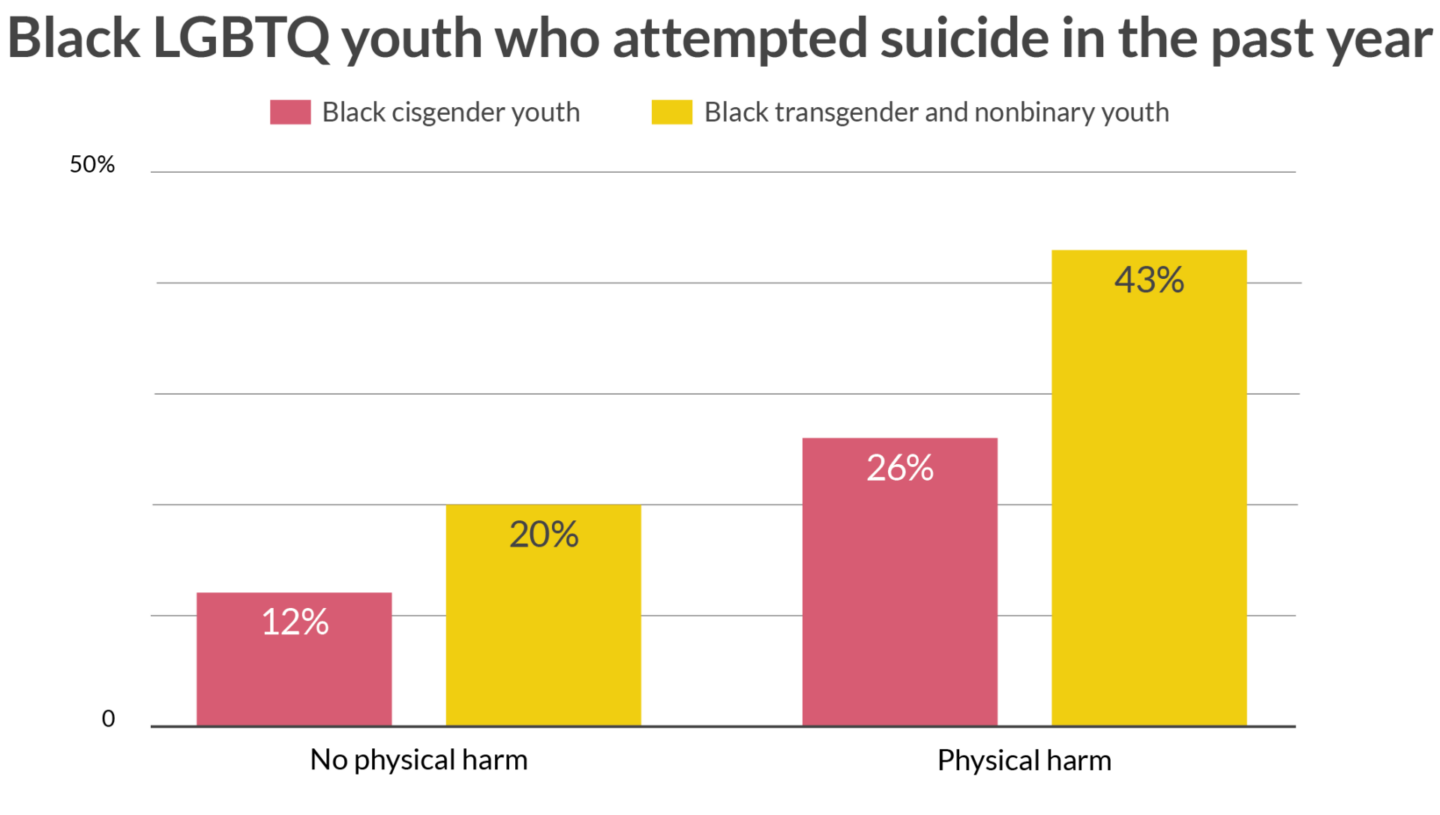 Black LGBTQ Youth Suicide Attempt Statistics