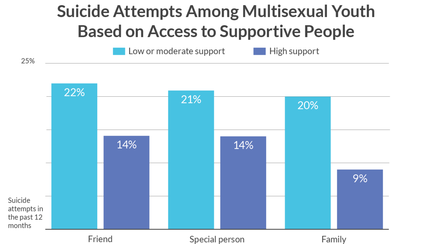 Suicide Attempts with Support Statistics