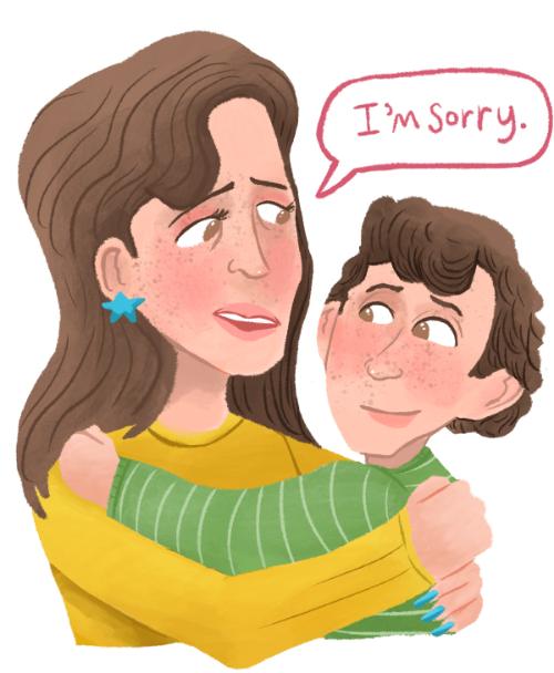 Parent Hugging Child Saying I'm Sorry