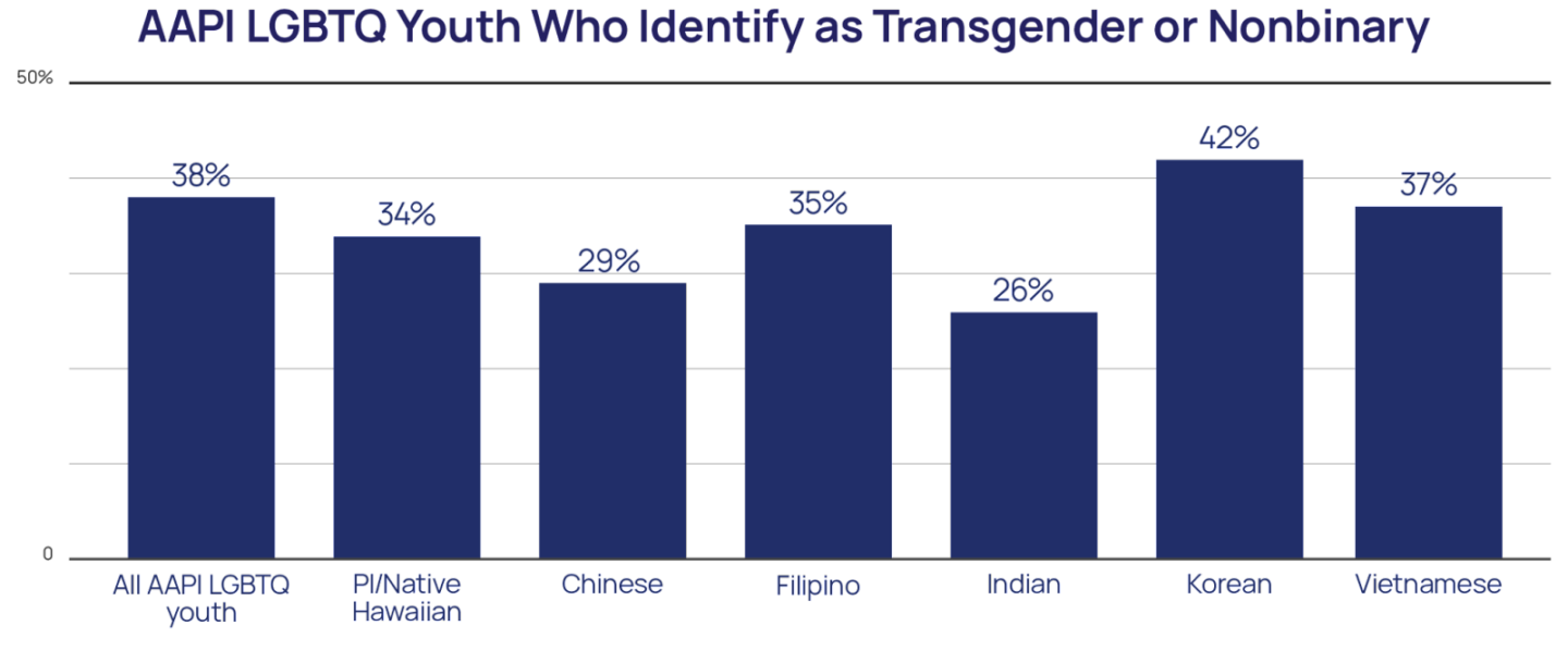 AAPI LGBTQ Youth Who Identify as Transgender or Nonbinary
