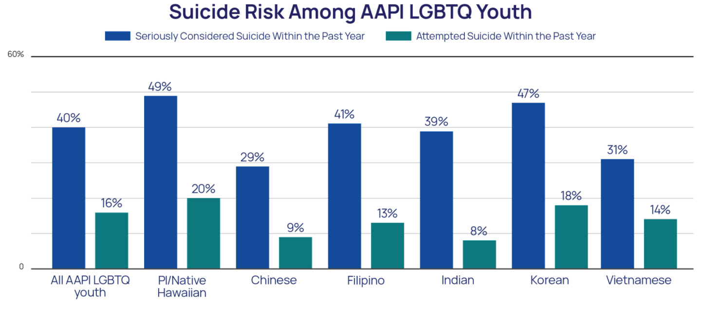 Suicide Risk Among AAPI LGBTQ Youth