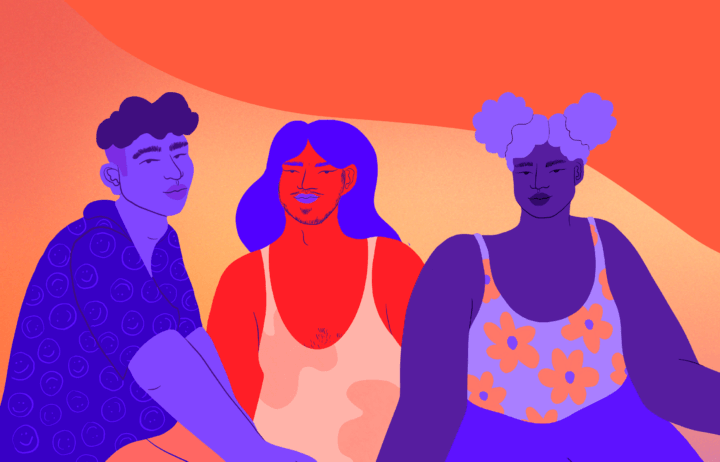 Animation of three people