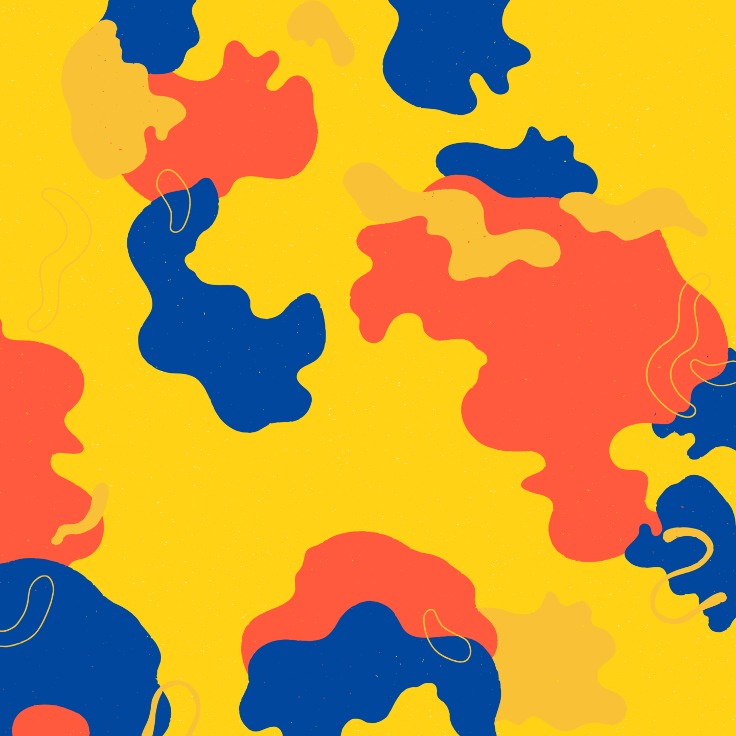 Yellow, orange and blue map looking Illustration