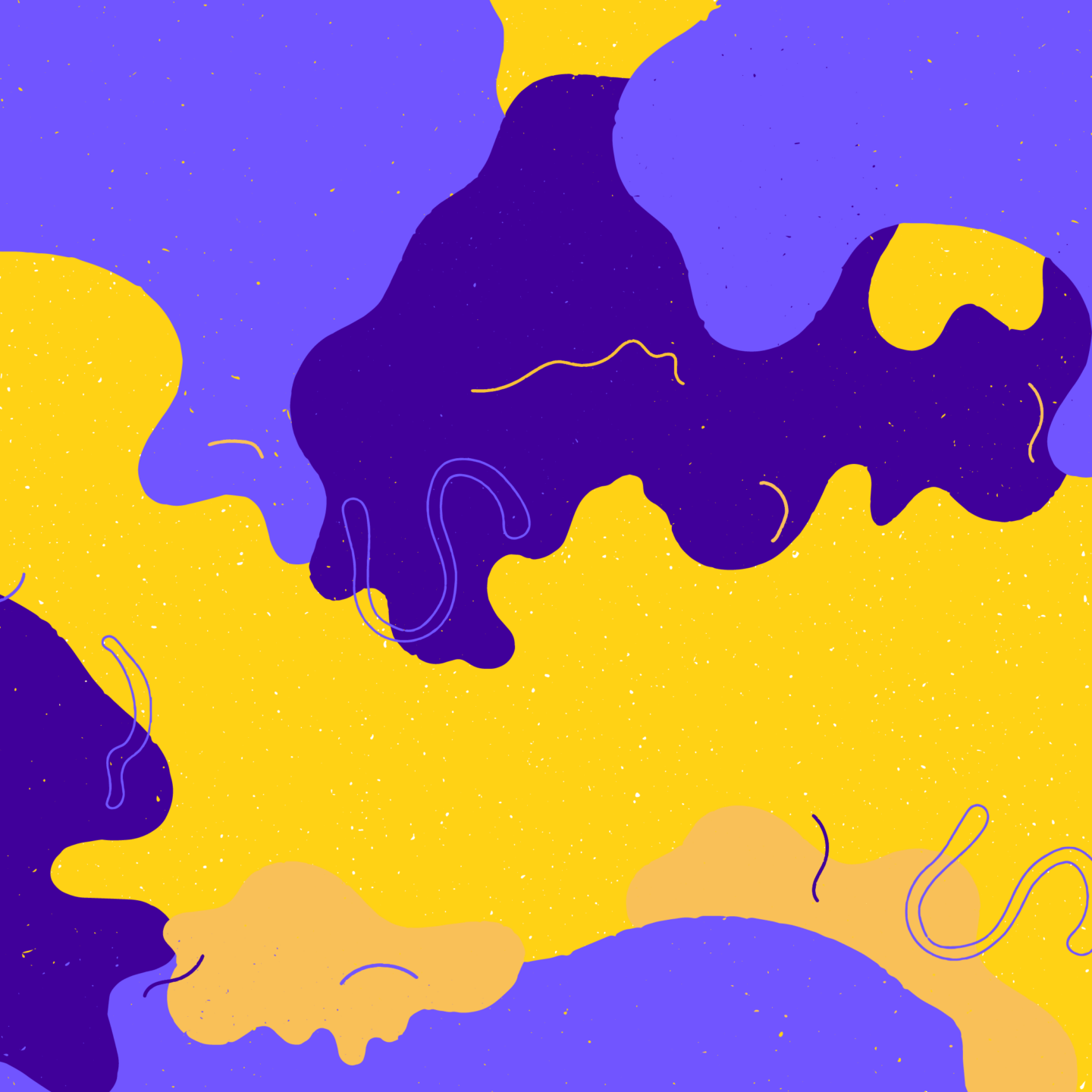 Textured animation image of purple and yellow